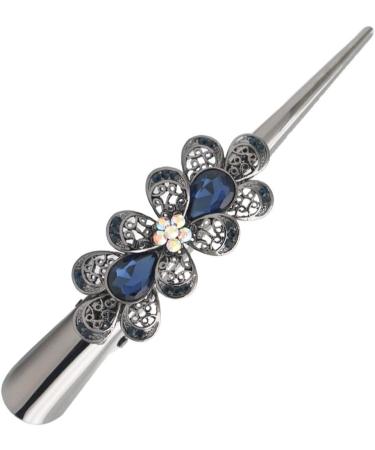 HOLLIHI Set of 3 Large Metal Alloy Alligator Sectioning Clips for Women and Girls - Pretty Strong Clamp Hair Pins Non-Slip Hair Grips Accessories for Thick Hair Silver Gray (Clover) - Buy Online on GoSupps.com