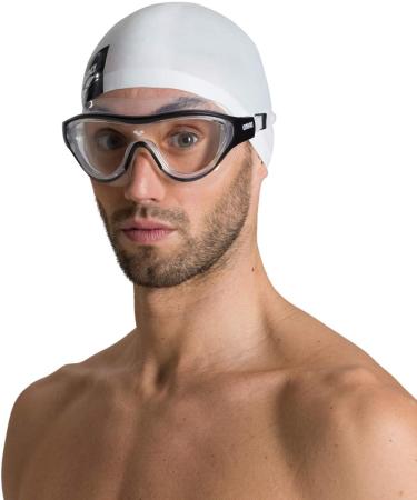 Buy Arena The One Anti-Fog Swimming Mask for Adults | UV Protection Large Lenses & Self-Adjusting Fit | Orbit Proof Seals - Smoke Black - Buy Online on GoSupps.com
