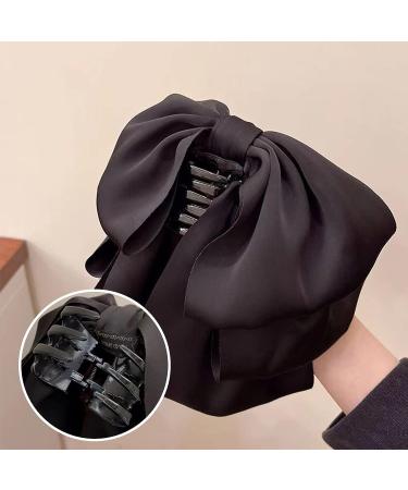 Large Satin Hair Bow Claw Clip for Women & Girls - French Barrette Bowknot Hairpin - Buy Online on GoSupps.com