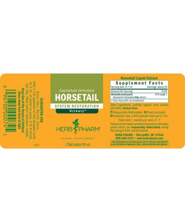 Herb Pharm Horsetail Liquid Extract - 1 Ounce - Urinary System Support - Buy Online on GoSupps.com