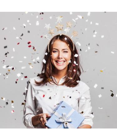 2 Pieces Five-pointed Star Headbands Shiny Star Headbands Hair Accessories Headbands Gold and Silver Headbands Headbands for Women Girls Suitable for Birthday Party Christmas - Buy Online on GoSupps.com