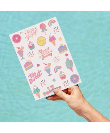XO Fetti Donut Party Valentine's Day Temporary Tattoos - 48 Glitter Styles | Dessert Birthday Supplies - Buy Online on GoSupps.com