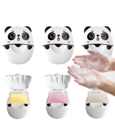 AitnWoy Panda Cute Portable Soap Sheets 150 PCS Mini Travel Soap Paper Sheets Disposable Water Soluble Hand Washing Bath Scented Paper Soap for Outdoor Cleaning Foaming Paper
