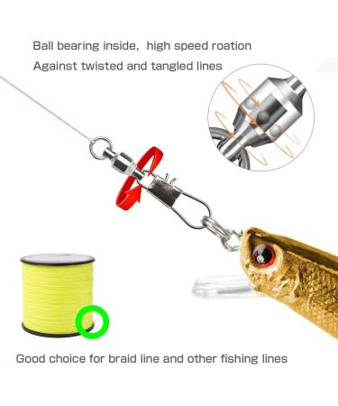 AMYSPORTS Stainless Steel Fishing Swivel Snap Ball Bearing Snap Swivels - 25 pcs Size 6 (98.5lb) High Strength Saltwater Snap Swivels - Buy Online on GoSupps.com