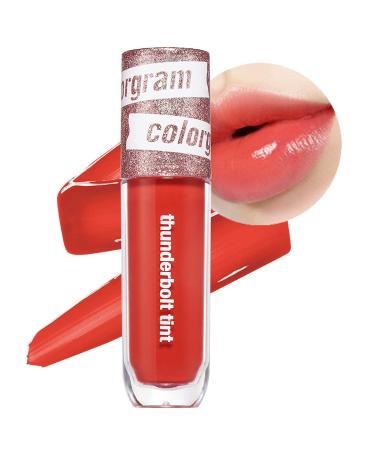 COLORGRAM Thunderbolt Tint Lacquer 06 Pretty Tok | with Argan Oil  High Pigment  Vivid Color  Long Lasting Moisturizing Lip Stain  Hydrating  Easily Buildable and Blendable  True K Beauty Makeup  (0.2 fl.oz) 06Pretty Tok