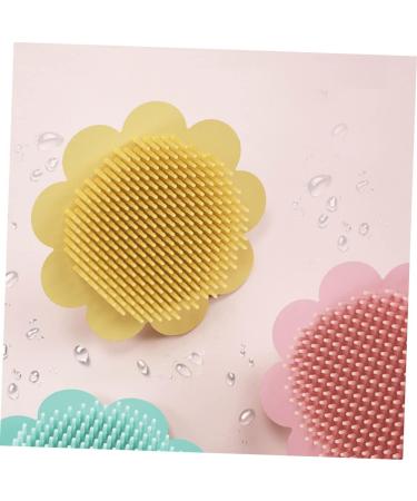 FOMIYES Silicone Hair & Body Shampoo Brush - Yellow - Buy Online on GoSupps.com