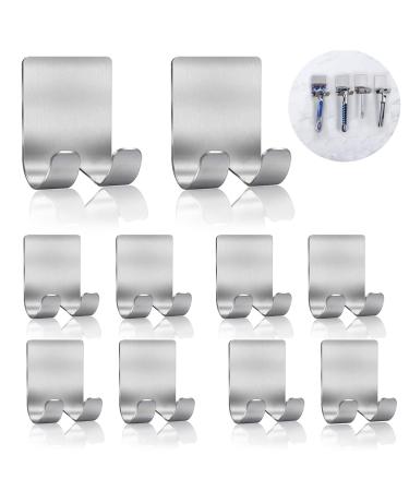 Razor keeper hook 10 pieces of self -adhesive bracket for razor razor bracket shower razor holder multi -purpose hook stainless steel waterproof bathroom hooks without drilling wet razing holder set