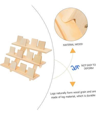 POPETPOP 1pc Nail Art Display Stand Make up Kit Tiered Nail Art Stand Makeup Tools Wooden Nail Color Board Beauty Tools Acrylic Stands for Display Nail Art Tools Log Sample Manicure Tools - Buy Online on GoSupps.com