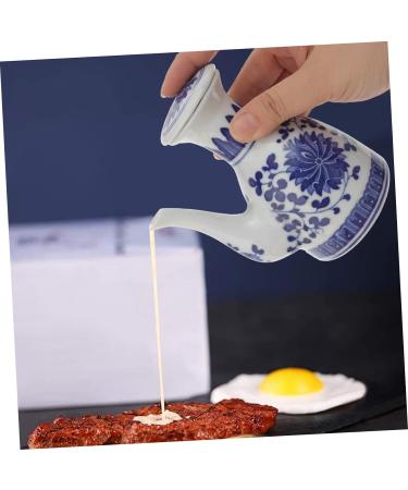 Milisten Ceramic Oil Control Pot Containers for Food Glass Vinegar Condiment Dispenser Cereal Container Terrarium Container Salad Water Dispenser Baby Ceramics Soy Sauce Bottle - Buy Online on GoSupps.com