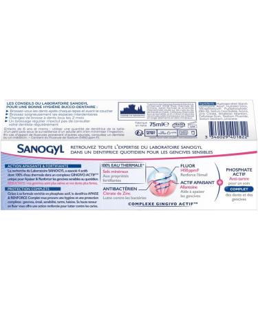 Sanogyl Complete Soothing & Strengthening Toothpaste 75 ml - Buy Online on GoSupps.com