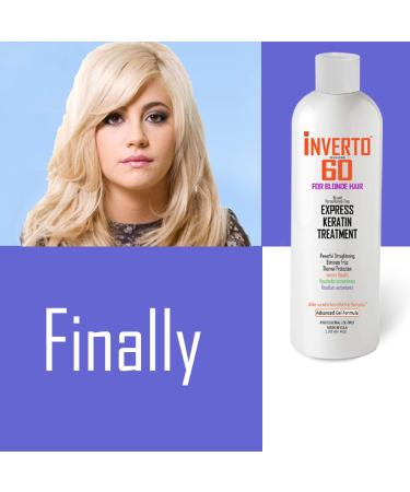 INVERTO 60 Keratin Treatment for Blonde Hair - Formaldehyde Free Instant Results Super Fast Application Starter Kit for Healthy Shiny Hair - Buy Online on GoSupps.com
