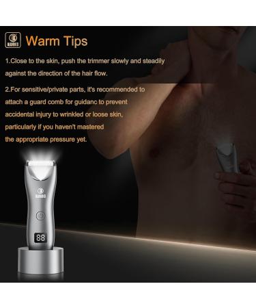 Favrison Body Hair Trimmer for Men - Waterproof Electric Clippers with Ceramic Blade LCD Display & Grooming Kit - Buy Online on GoSupps.com
