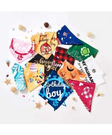 Yespet Holidays Bandanas 12pc Set for Medium Large Dogs - Halloween, Thanksgiving, Christmas, Valentine's Day, Wedding, Birthday, Easter, Independence, St. Patrick's Day Scarf - Buy Online on GoSupps.com