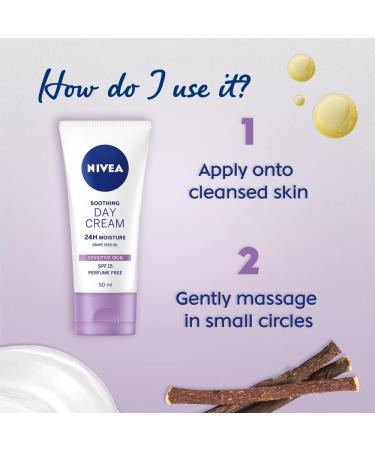 NIVEA Sensitive Day Cream (50 ml) SPF 15 Moisturizer for Sensitive Skin - Summer Skin Care Essential - Buy Online on GoSupps.com
