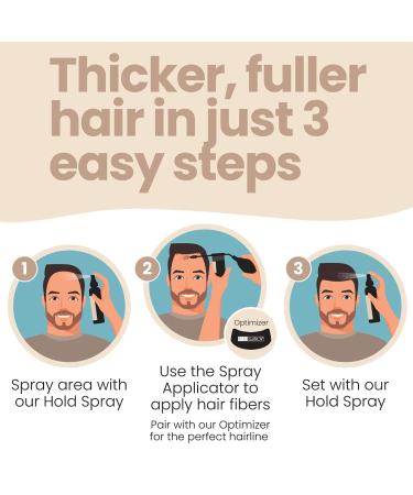Hair Illusion Black Real Hair Fibers - 100% Natural Texture - Bald Spot Cover Up for Women & Men - 38g - Non Synthetic Fibers - Buy Online on GoSupps.com