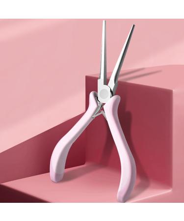 Fovolat Tweezers | Nail Shaping Pincher Nipper - Nail Pincher Nipper Nail Clamps Nail Tool for Acrylic Gel Light Pink - Buy Online on GoSupps.com