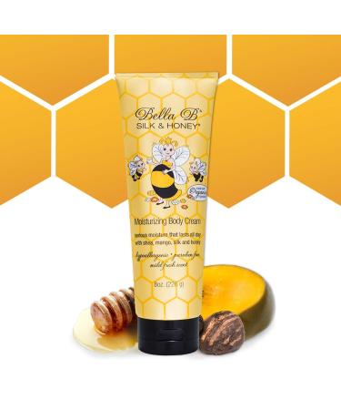 BELLA B Silk & Honey 8 oz - Pregnancy Safe Moisturizing Lotion - Made with Natural Ingredients - Use Twice Daily for Moist  Soft Skin