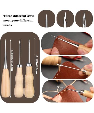 46 Pcs Leather Sewing Kit - Upholstery Repair Set for DIY Sewing - Leather Craft Tools for Beginners and Professionals - Buy Online on GoSupps.com