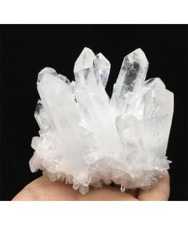 Natural Healing Rock Crystal Clear Quartz Crystal Cluster Gemstone Mineral Geode Specimen Irregular Crystal Cluster Ornament for Home Decoration 400-500g - Buy Online on GoSupps.com