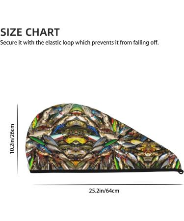 Fishing Bait Coral Velvet Dry Hair Cap | Ideal for Travel Pool Parties Beaches & Baths - International Shipping Available - Buy Online on GoSupps.com