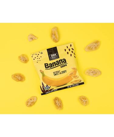 GenFruit Banana Chips Original Flavor - Unsweetened Dried Slices | Vegan, Gluten Free, Non-GMO | No Preservatives | High Potassium | 1.58 oz (Pack of 10) - Buy Online on GoSupps.com