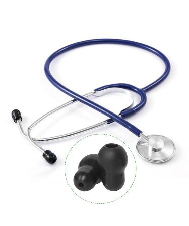 Buy Comfortable Silicone Replacement Ear Tips for Stethoscopes | 1 Pair Black Earplugs & Parts - International Shipping Available - Buy Online on GoSupps.com