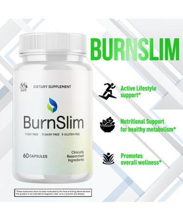 (3 Pack) Burn Slim Capsules Official Burnslim Pills with All Natural Ingredients Advanced Burn Slim Health and Wellness Vitamin Supplement Supporting Active Lifestyle for Women & Men (180 Capsules) - Buy Online on GoSupps.com