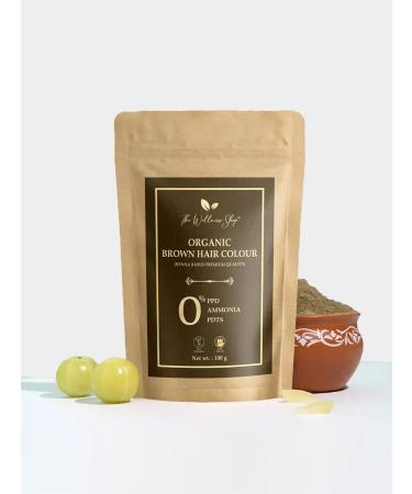 Organic Brown Hair Color - Ammonia Free Long-Lasting Henna Formula | Strengthens Roots & Prevents Dandruff - 100g | The Wellness Shop - Buy Online on GoSupps.com