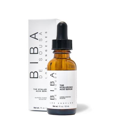 BIBA DE SOUSA Hyaluronic Acid Serum for Face - Hydrating Anti Aging Serum - Sensitive and Acne Skin Safe (1 Oz)