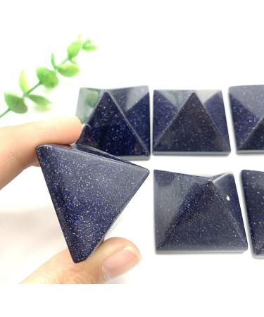 Natural Quartz Crystal 20-30mm Natural Blue Sandstone Stone Quartz Crystal Pyramid Tower Home Ornaments Decoration Stones Home Office Decor ningxiao - Buy Online on GoSupps.com