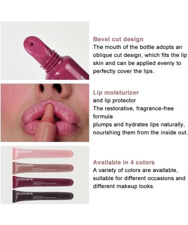 KUIRUNRX Transparent Lip Gloss Creamy Texture Lipstick For Long-Lasting Glamour Smooth and Shiny Texture Moisturized Lips(4 PCS) - Buy Online on GoSupps.com