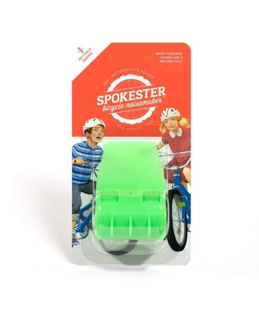 SPOKESTER Bicycle Noise Maker - Makes Your Bike Sound Like a Motorcycle Green