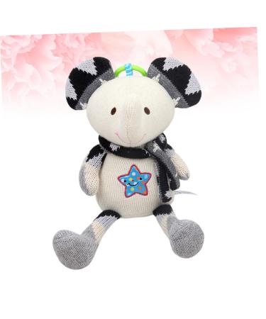 Abaodam Animal Design Pummeluff Cuddly Tier Music Box | Soft Hanging Toy for Baby | Soothing Doll & Bell Shaker for Newborns - Buy Online on GoSupps.com
