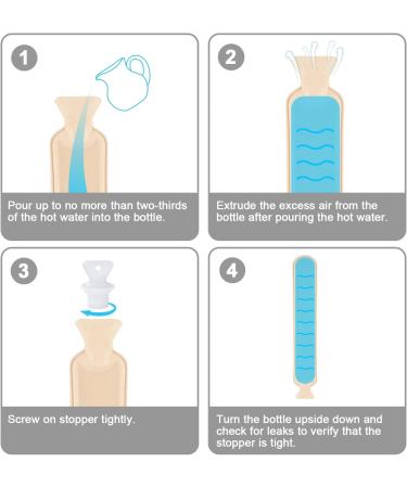 Long Hot Water Bottle 2L with Cozy Cover | Wearable Hot Water Bottle | Dark Grey - Buy Online on GoSupps.com