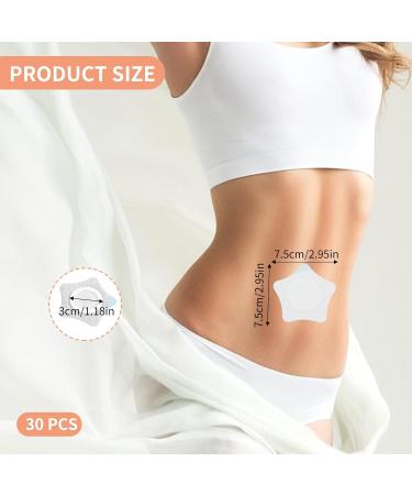Amijoux 30-Piece Self-Adhesive Castor Oil Pack Set | Navel Plasters & Anti-Seepage Compress | Spunlace Fabric Pads for Effective Relief - Buy Online on GoSupps.com
