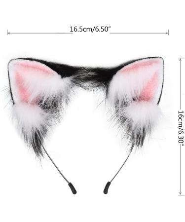 hgnxa Women Animal for Ears Hair Hoop Plush ry Handmade Headband Anime for Halloween Christmas Cosplay Accessori Pink - Buy Online on GoSupps.com
