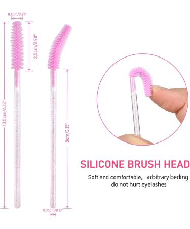 G2PLUS 50 PCS Crystal Pink Disposable Silicone Eyelash Brushes - Mascara Wands for Eye Lash Extensions - Buy Online on GoSupps.com