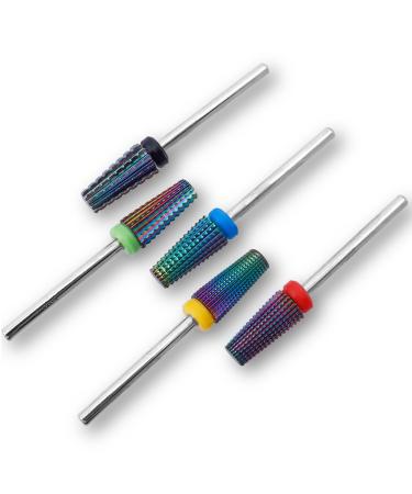 Treki 5-Piece Nail Cutter Bits Set | Fine & Coarse Tungsten Steel Attachments for Acrylic & Gel Nails | Perfect for Pedicure & Manicure - Buy Online on GoSupps.com