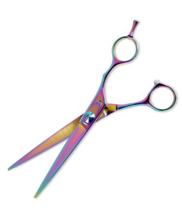 Master Grooming Tools Stainless Steel 5200 Rainbow Series Pet Straight Shears, 6-1/2-Inch 6.5-Inch Straight Straight