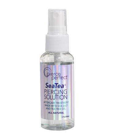 SeaTea Aftercare Ocean H2O Salt Spray, Saline Solution for Piercings, 1.7 Ounces (Pack of 2)