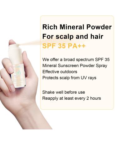 Mineral Sunscreen Powder for Scalp & Hair - SPF 35 PA++ | Lightweight Non-Greasy Broad Spectrum UV Protection | Cruelty-Free (0.71 Oz - Buy Online on GoSupps.com