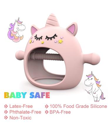 Tinabless Unicorn Teething Toy | Silicone Teether for Babies 6-12 Months | Car Seat Toy for Newborns | Natural Organic Teether for Boys & Girls - Buy Online on GoSupps.com