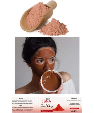  THE ISMA 100% Natural Kaolin Clay Facial Mask Paraben-Free Deep Pore Cleansing (200g Bag Red) - Buy Online on GoSupps.com