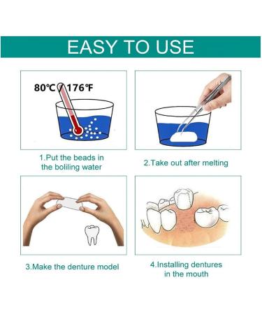 Qincling 2 Pairs of Temporary Dental Veneers - Artificial Teeth Cosmetic Dentures and Provisional Dental Covers for Instant Smile Restoration - Buy Online on GoSupps.com