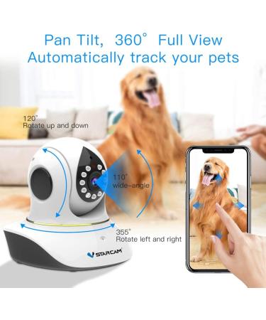 VStarcam Pet Camera with Laser 1080P Night Vision, Motion Alerts, APP Remote Control - Home Security Camera for Pets & Baby - Buy Online on GoSupps.com