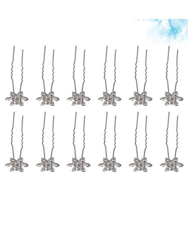 Minkissy 12-Piece Snowflake Bridal Hairpins | Crystal Rhinestone Hair Clips | U-Shaped Christmas Wedding Headgear for Women & Girls - Buy Online on GoSupps.com