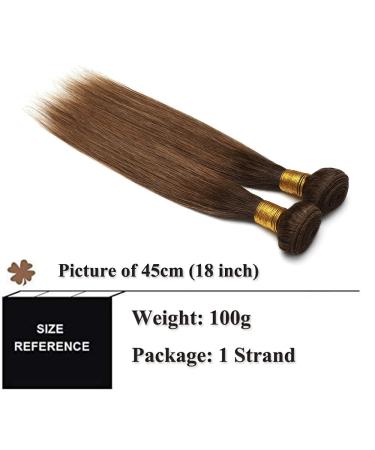 SEGO TREEN 16 Real Human Hair Weave Bundle - 100% Virgin Brazilian Extensions in Medium/Chestnut Brown - Buy Online on GoSupps.com