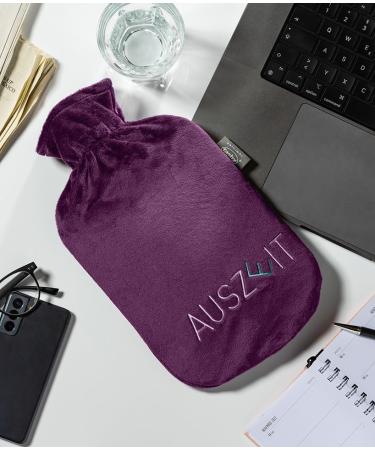 Fashy hot water bottle with fleece cover "Auszeit" purple 2.0 L