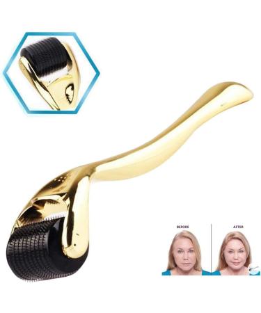 Beard Growth and Hair Regrowth 540 Titanium Microneedling Roller Against Hair Loss Treatment Bald Spots Beauty Tool Gold 0.25mm - Buy Online on GoSupps.com