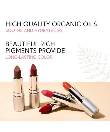 Honeybee Gardens Truly Natural Long Lasting Lipstick South Beach Bright Coral with Red Undertones - 0.13 Oz - Buy Online on GoSupps.com
